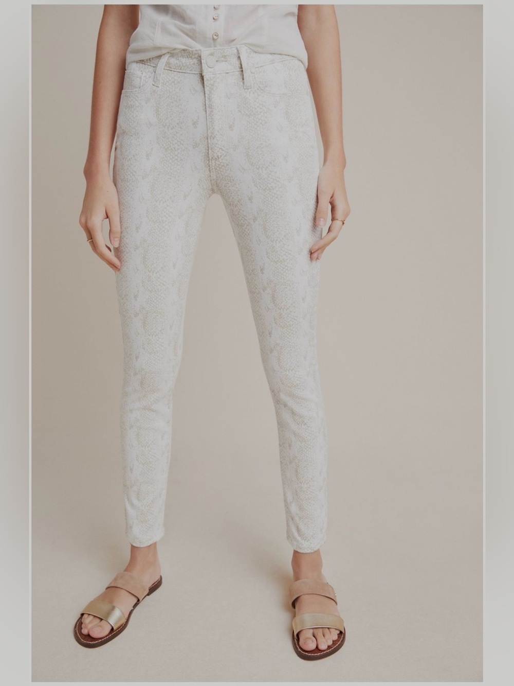 Anthropologie NWOT Paige Hoxton Ankle Sonoran Snake Print Skinny Jeans size 27. - Picture 4 of 9